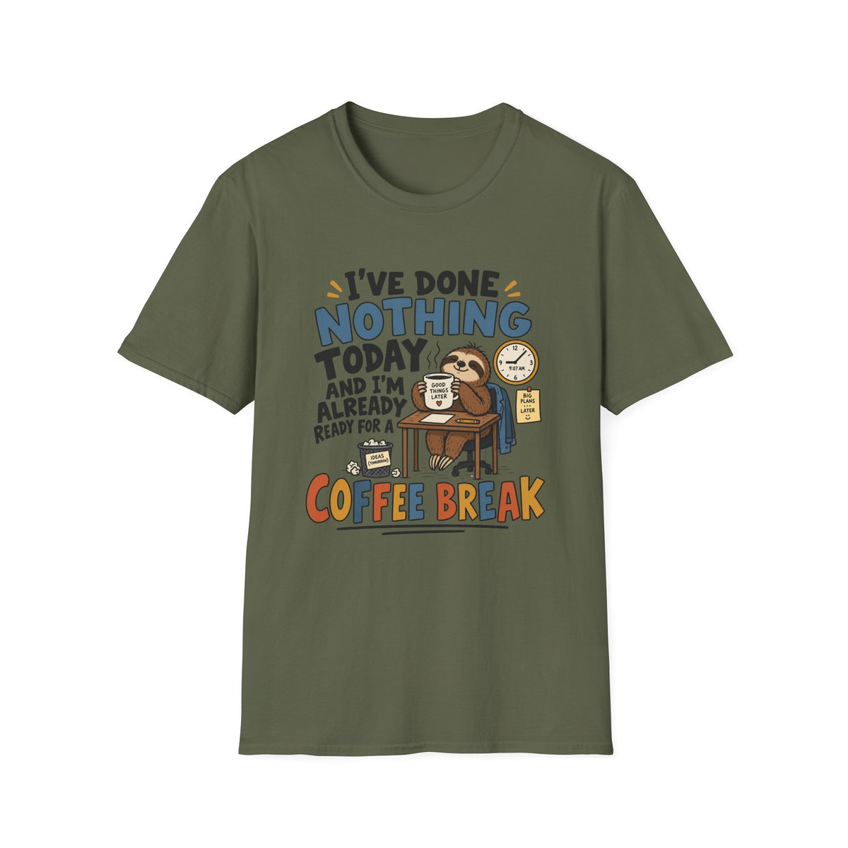 Sloth Coffee Break T-Shirt