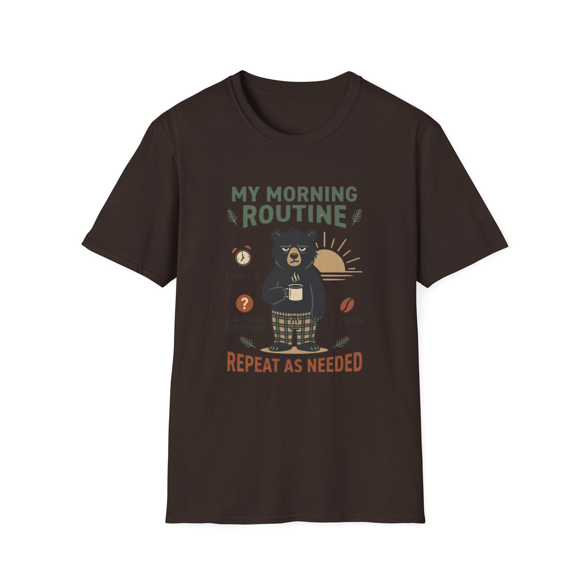 Morning Routine Bear T-Shirt