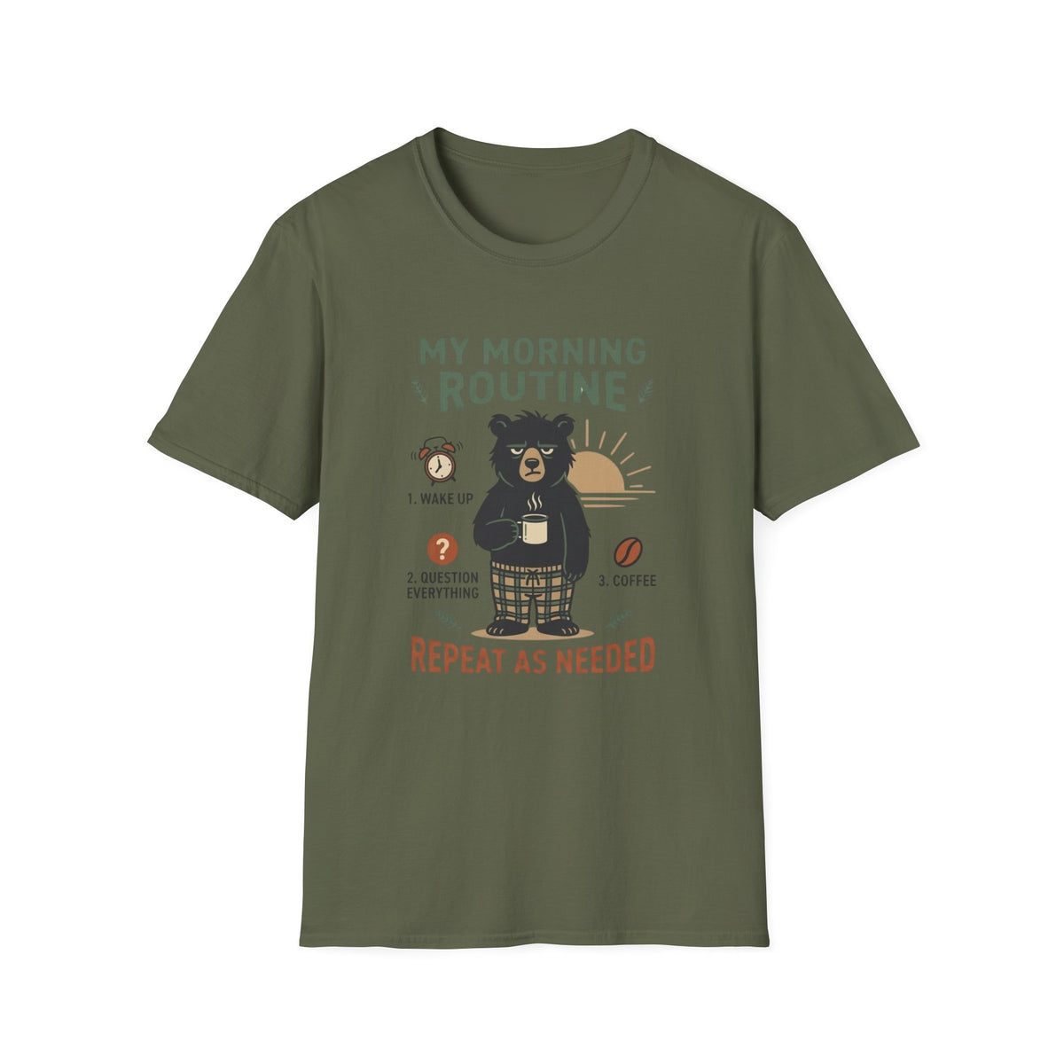 Morning Routine Bear T-Shirt