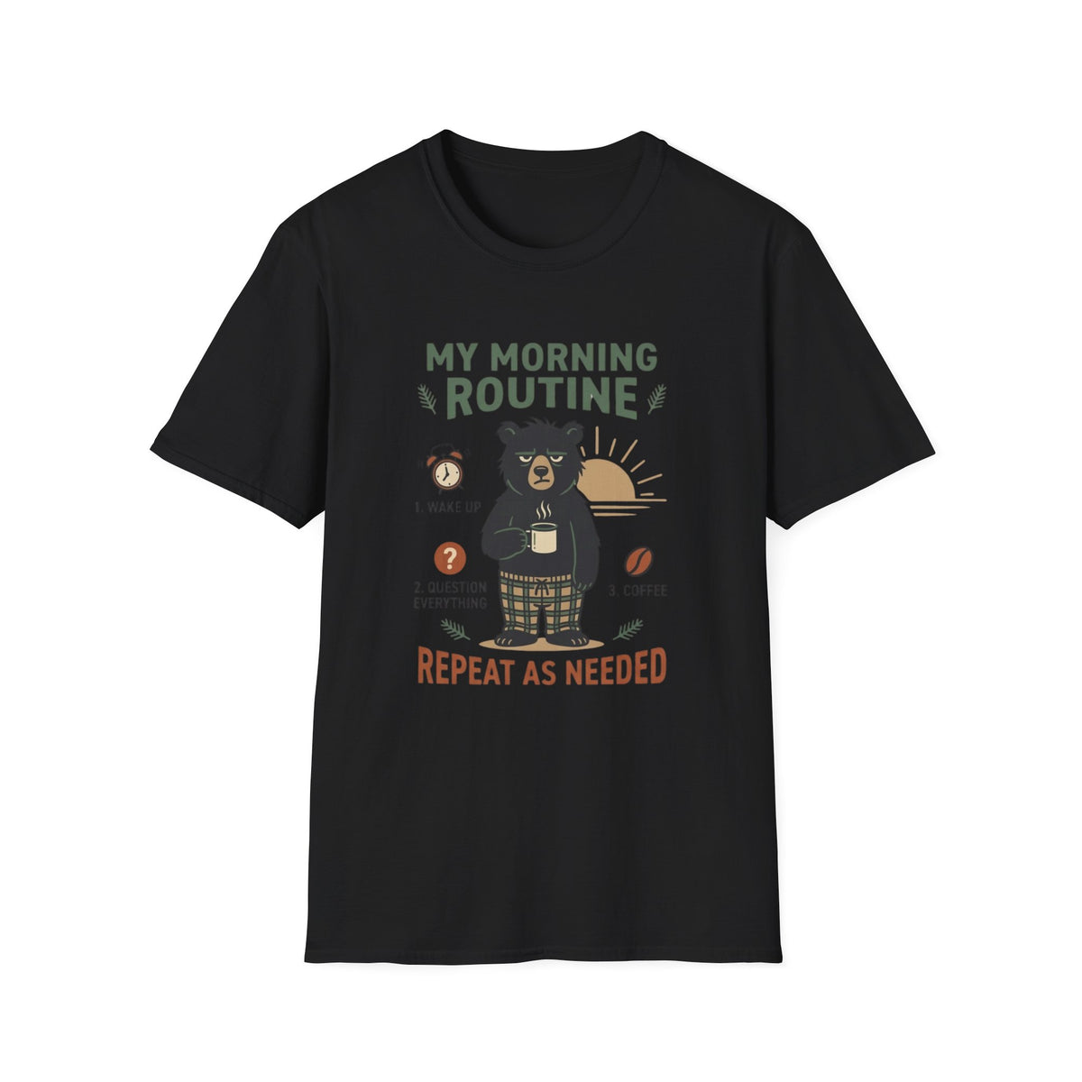 Morning Routine Bear T-Shirt