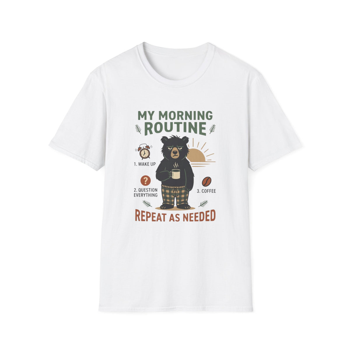 Morning Routine Bear T-Shirt
