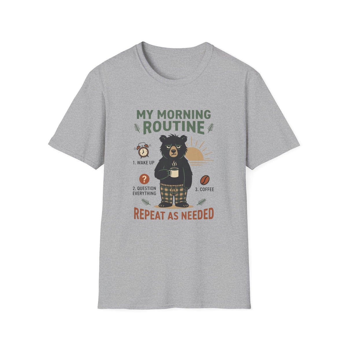 Morning Routine Bear T-Shirt